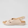 Women ZIERA Bari Xw Almond Leather Sandals