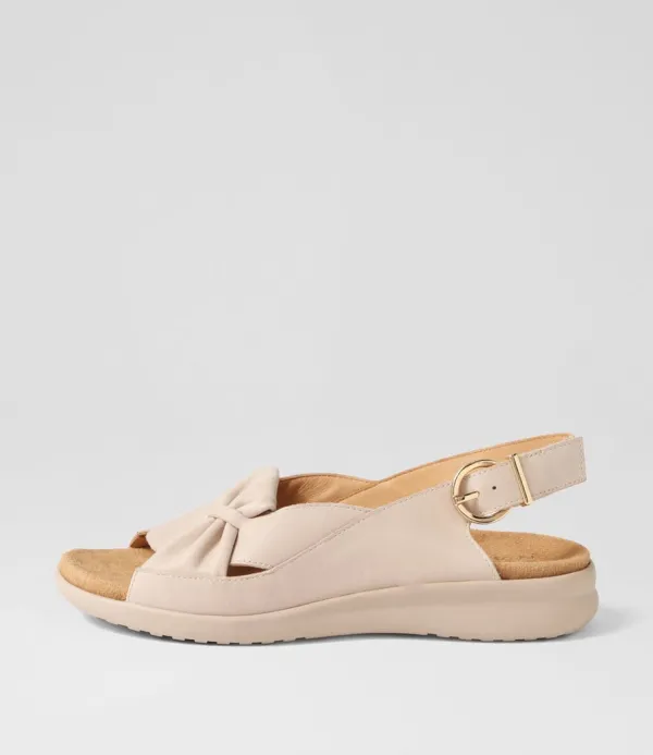 Women ZIERA Bari Xw Almond Leather Sandals