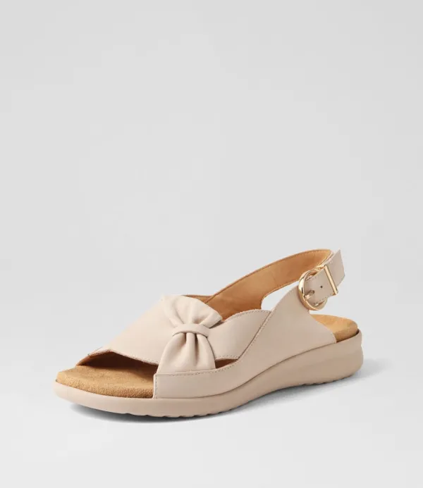 Women ZIERA Bari Xw Almond Leather Sandals