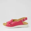 Women ZIERA Bari Xw Fuchsia White Leather Sandals