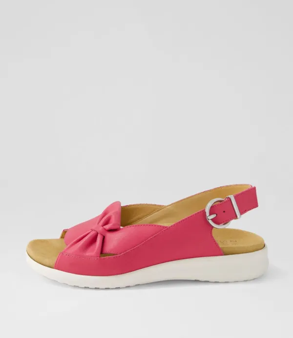 Women ZIERA Bari Xw Fuchsia White Leather Sandals