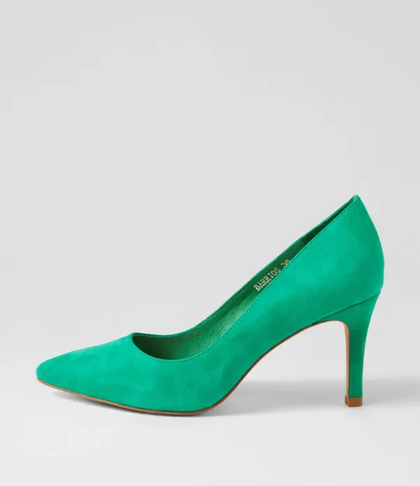 Women TOP END Barrios New Emerald Suede Heels