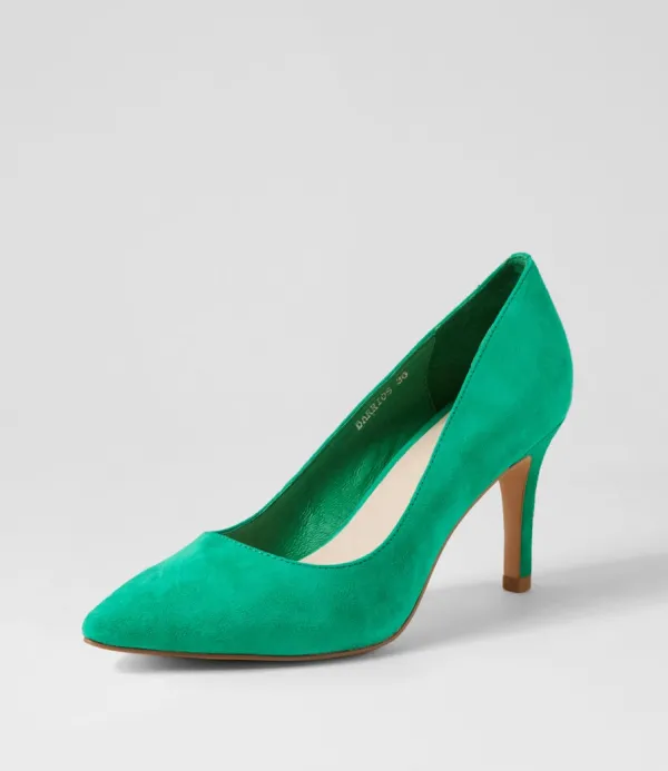 Women TOP END Barrios New Emerald Suede Heels