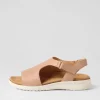 Women ZIERA Basma Xw Cafe White Leather Sandals