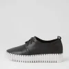 Women DJANGO & JULIETTE Batu Black White Leather Sneakers