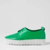 Women DJANGO & JULIETTE Batu Bright Emerald White Leather Sneakers