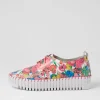 Women DJANGO & JULIETTE Batu White Flowermania Leather Sneakers