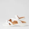 Women ZIERA Beaux W White Leather Sandals