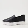 Women DJANGO & JULIETTE Becca Black White Leather Sneakers