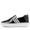 Women DJANGO & JULIETTE Becca Black White Patent Leather Sneakers