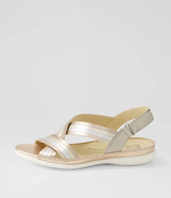 Women ZIERA Bellmont W Metallic Multi Leather Sandals