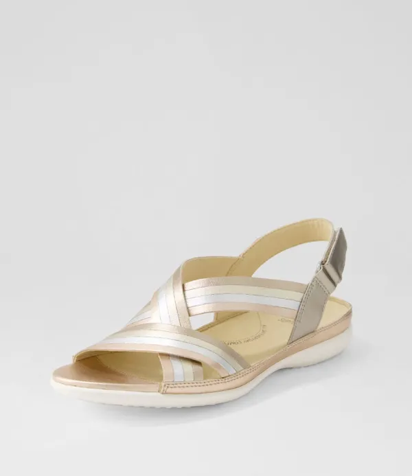 Women ZIERA Bellmont W Metallic Multi Leather Sandals