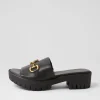 Women DJANGO & JULIETTE Belo Black Leather Sandals