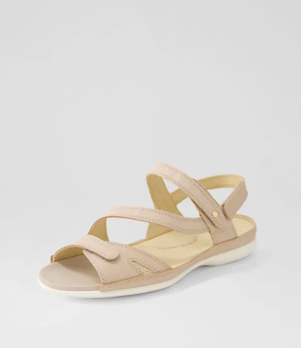Women ZIERA Belta W Nude Leather Sandals