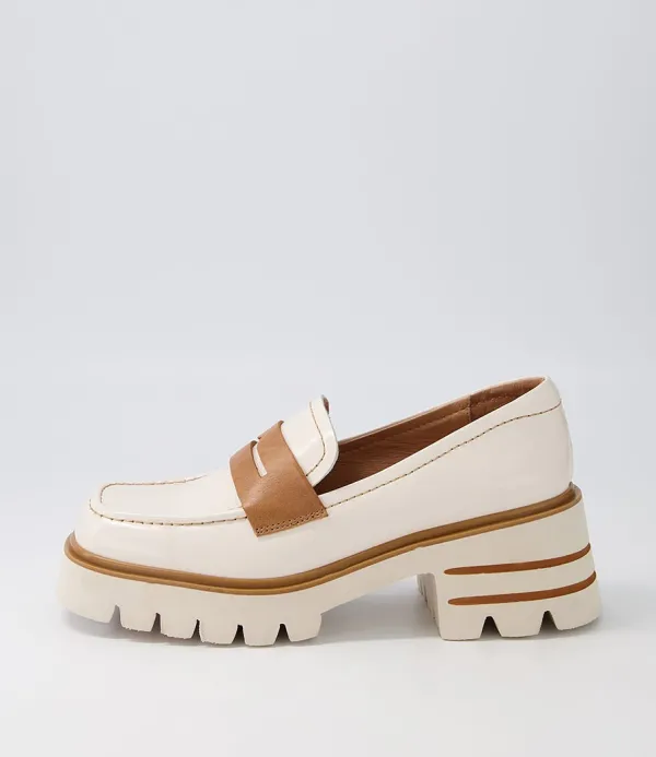 Women DJANGO & JULIETTE Beltomas Vanilla Box Tan Leather Heels
