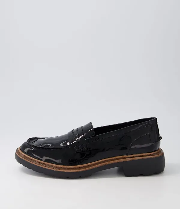 Women DJANGO & JULIETTE Benicio Black Patent Leather Loafers