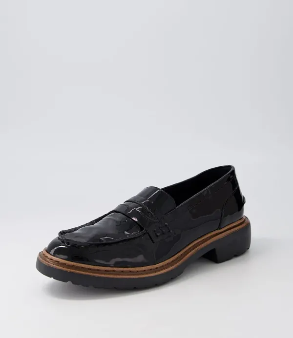 Women DJANGO & JULIETTE Benicio Black Patent Leather Loafers