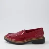 Women DJANGO & JULIETTE Benicio Dark Red Patent Leather Loafers