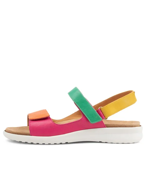 Women ZIERA Benji Xw Bright Multi Leather Sandals