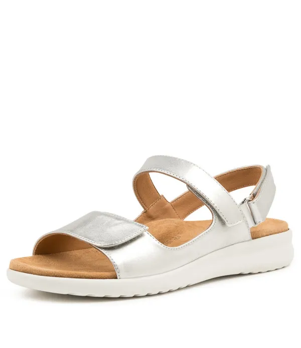 Women ZIERA Benji Xw Silver-Wht Leath