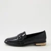 Women DJANGO & JULIETTE Benza Black Wrinkle Patent Leather Flat Shoes