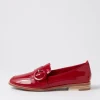 Women DJANGO & JULIETTE Benza Dark Red Wrinkle Patent Loafers