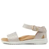 Women ZIERA Beverly Xw Gold Daisy Leather Sandals Ws