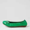 Women DJANGO & JULIETTE Beyond Bright Emerald Leather Ballet Flats