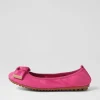 Women DJANGO & JULIETTE Biddies Fuchsia Leather Flat Shoes