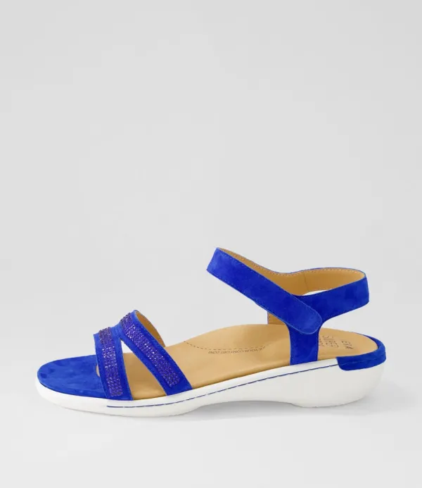 Women ZIERA Bieda W Cobalt Jewels Suede Sandals