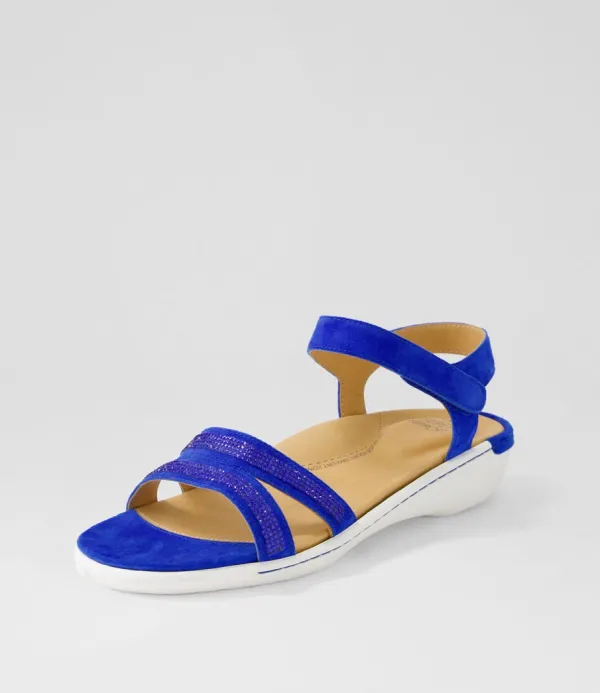 Women ZIERA Bieda W Cobalt Jewels Suede Sandals