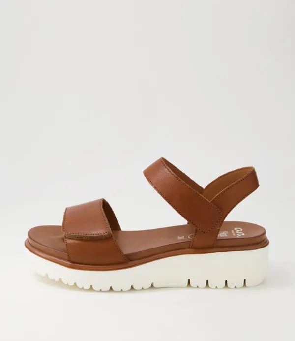 Women ARA Bilbao 04 Cognac Tan Leather Sandals