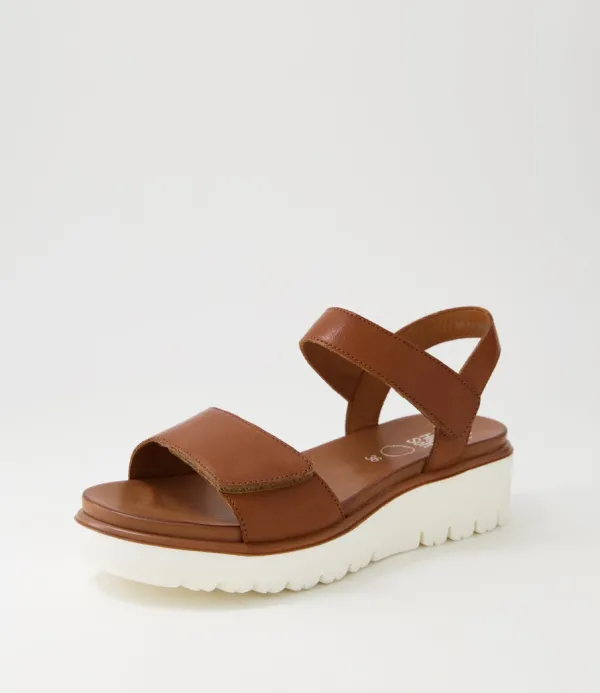 Women ARA Bilbao 04 Cognac Tan Leather Sandals