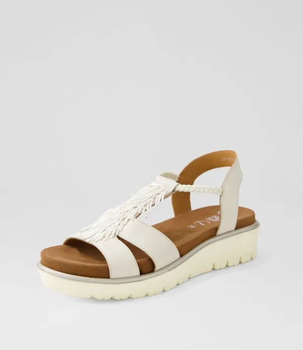 Women ARA Bilbao 12 Cream Leather Sandals