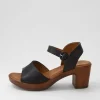 Women DIANA FERRARI Blaide Black Natural Leather Sandals