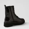 Women ARA Bologna 13 Black Leather Lace Up Boots