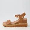 Women DJANGO & JULIETTE Boogly Dark Tan Leather Sandals