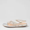 Women DJANGO & JULIETTE Boota Silver Jewel Fabric Sandals
