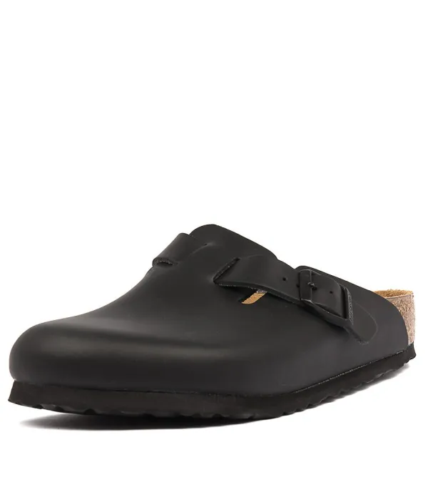Women BIRKENSTOCK Boston Black Smooth Leather