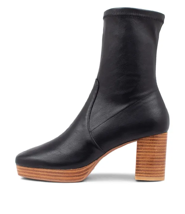 Women MOLLINI Brave Black Stretch Ankle Boots
