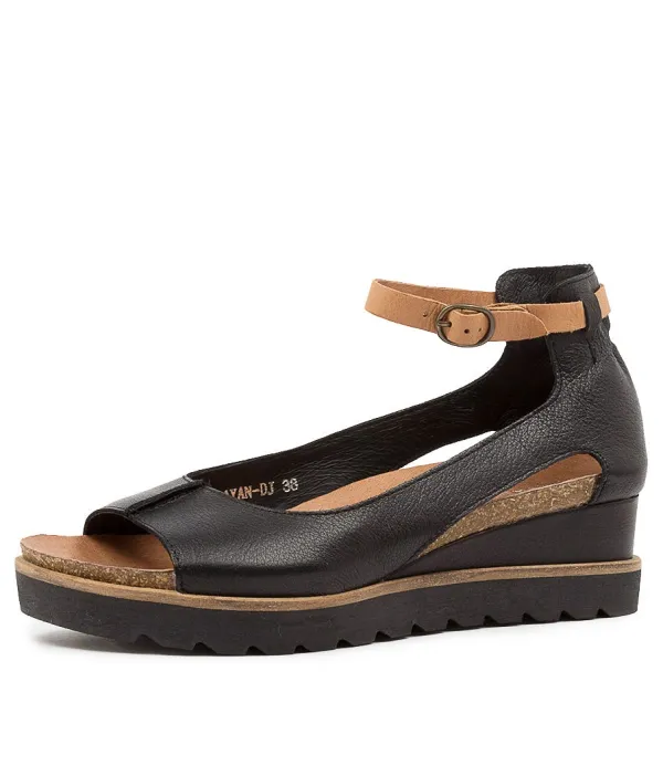 Women DJANGO & JULIETTE Brayan Black-Dk Tan Lea