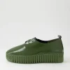 Women DJANGO & JULIETTE Brenda Khaki Patent Leather Sneakers