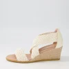 Women DJANGO & JULIETTE Briage Natural Weave Elastic Leather Espadrilles