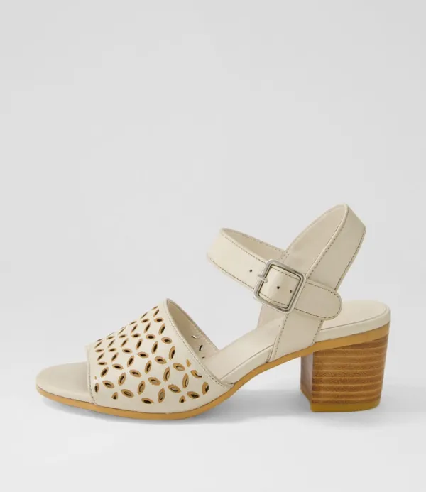 Women DJANGO & JULIETTE Brita Almond Tan Leather Sandals