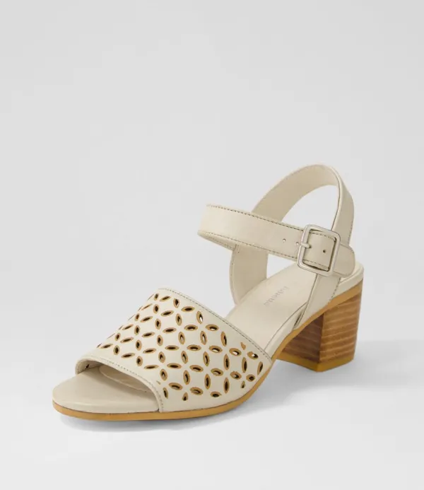 Women DJANGO & JULIETTE Brita Almond Tan Leather Sandals