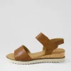 Women GABOR Briva Camel Leather Sandals
