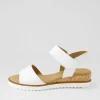 Women GABOR Briva Weiss Leather Sandals