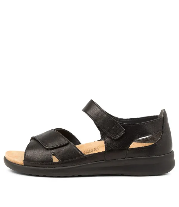 Women ZIERA Bronn Xw Blk-Blk Leather