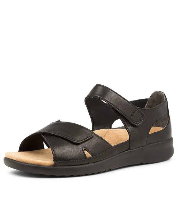 Women ZIERA Bronn Xw Blk-Blk Leather