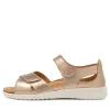 Women ZIERA Bronn Xw Champagne Leather Sandals Ws